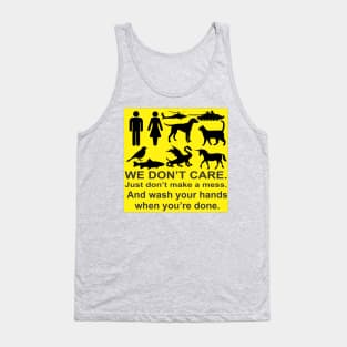 Unisex Bathroom sign Tank Top